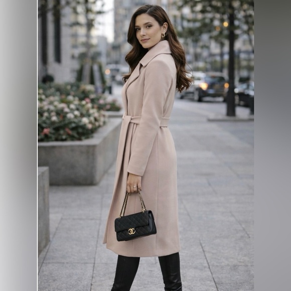 LAST CHANCE AllSaints Iya Mai Coat, Dusty Pink - Picture 2 of 8